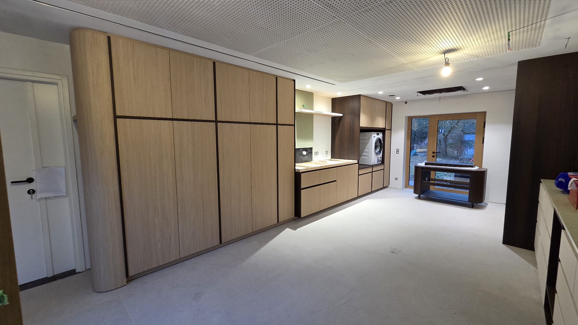 Light oak cabinetry kitchen